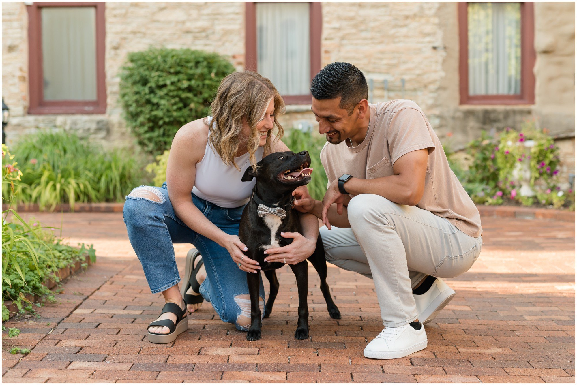 Couple with their dog