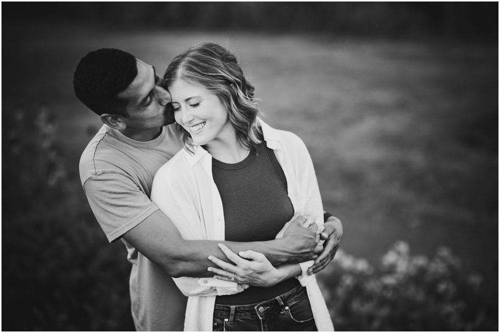 Black and White Engagement Image