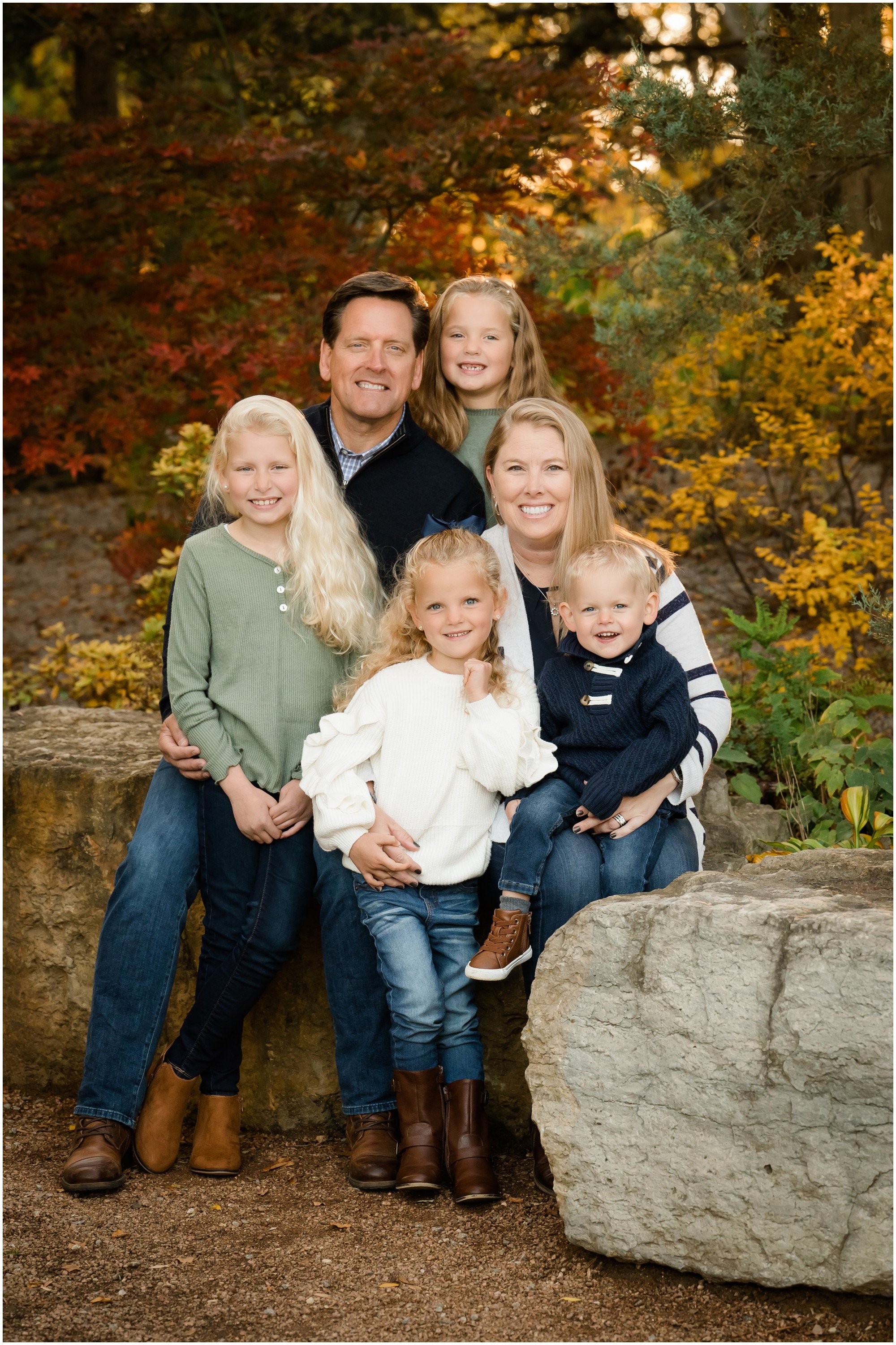 Fall family photo at cantigny