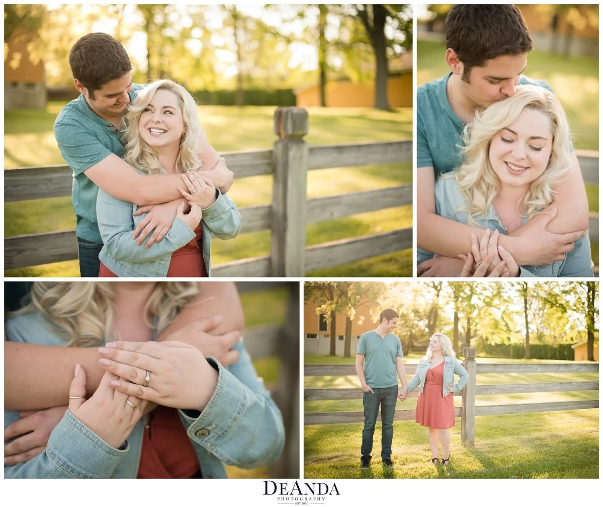 St.James Farm Engagement Photos in Warrenville in Summer