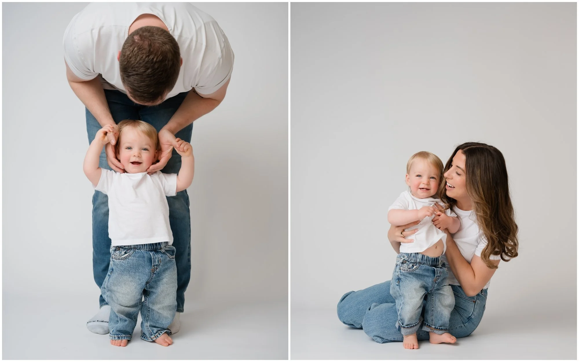 Photos with mom and dad individually