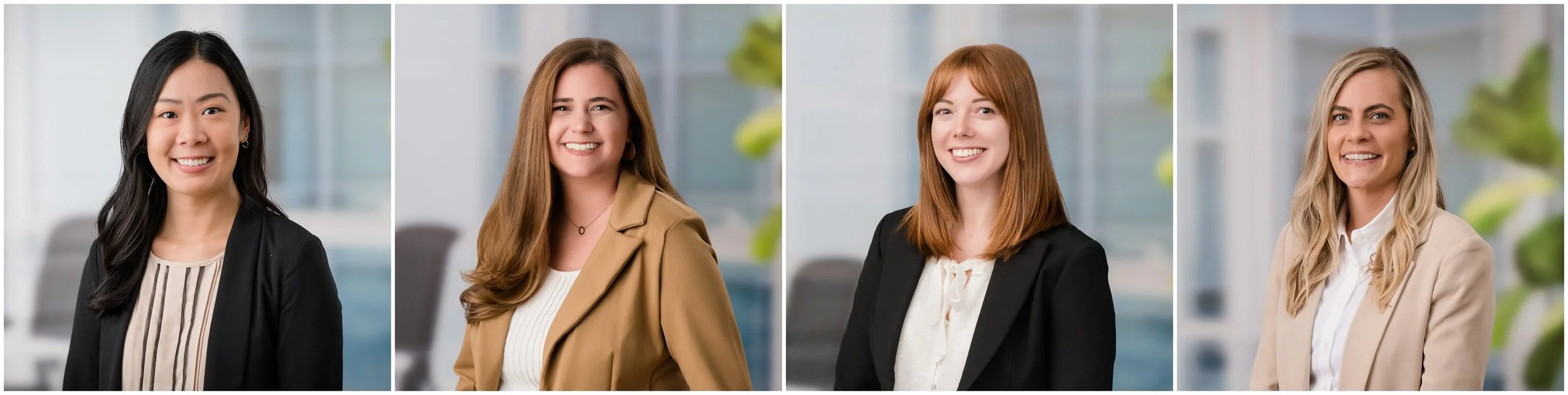 headshots of financial planners in studio