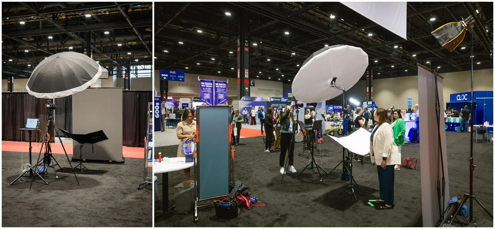 Headshot Lounge Set up at McCormick place in Chicago