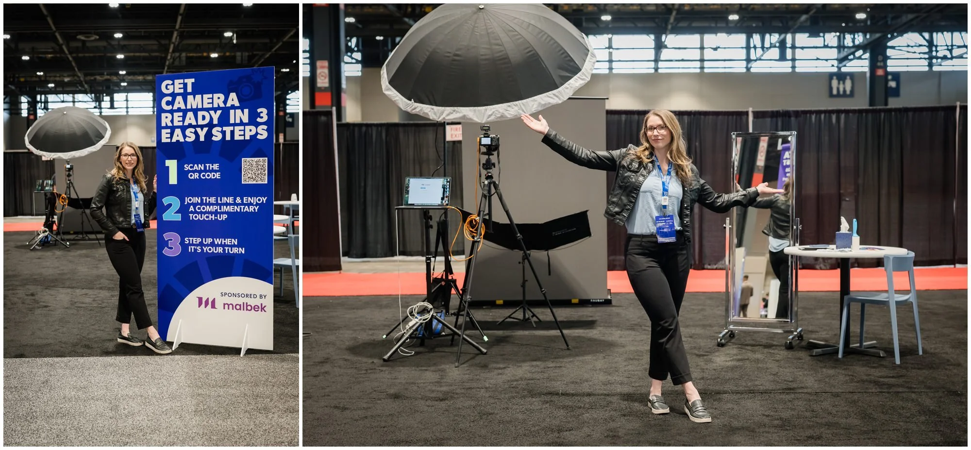 Carol DeAnda  shows of DeAnda Photography's Headshot Booth