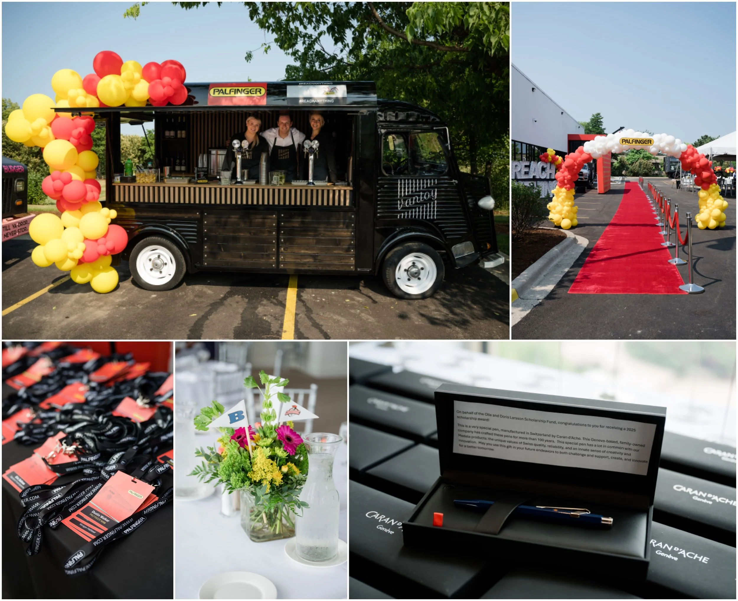 detail shots of Palfinger event and Medela