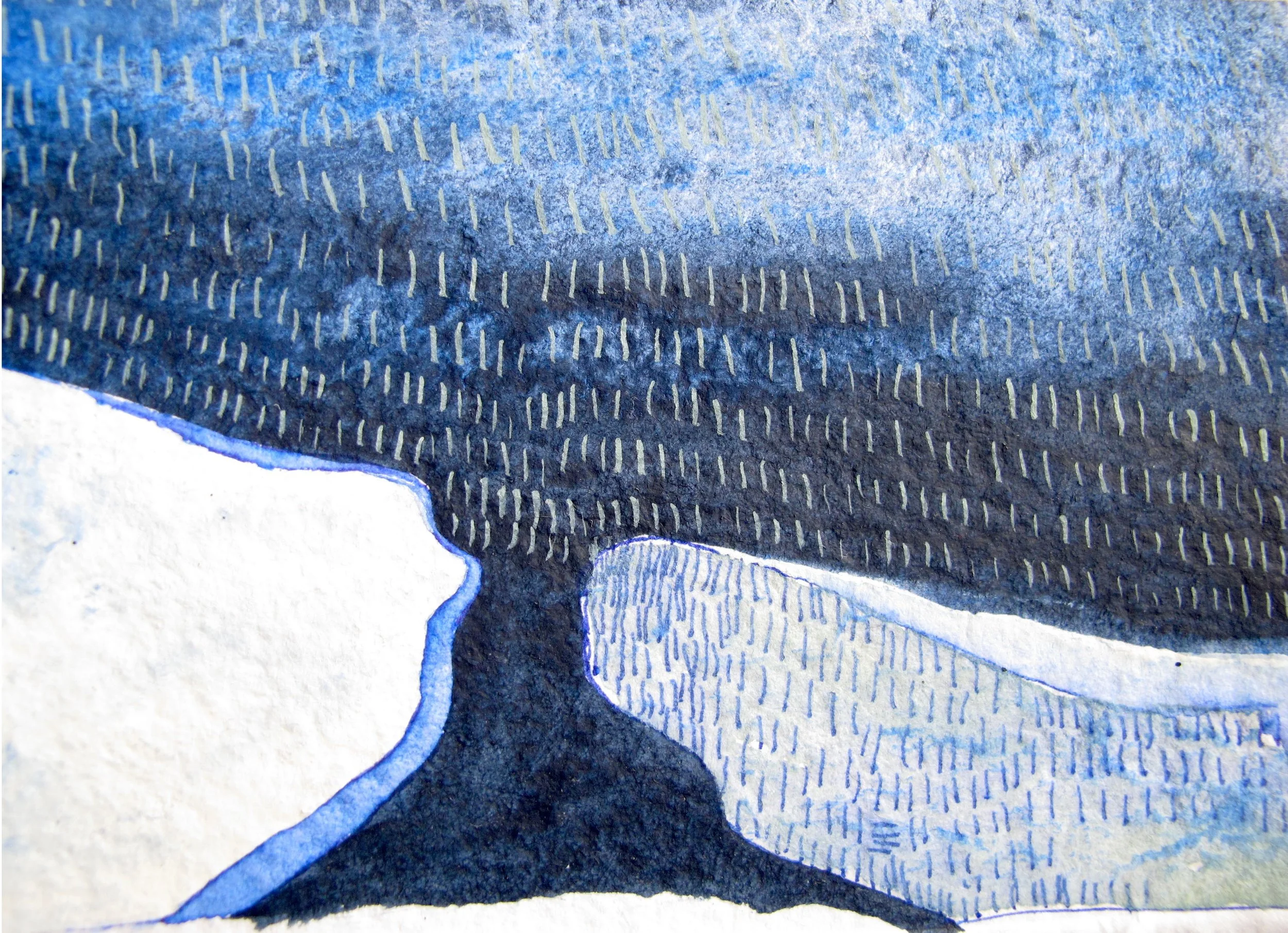  Numbered Site, 4x3 inches, watercolor on paper, 2012 