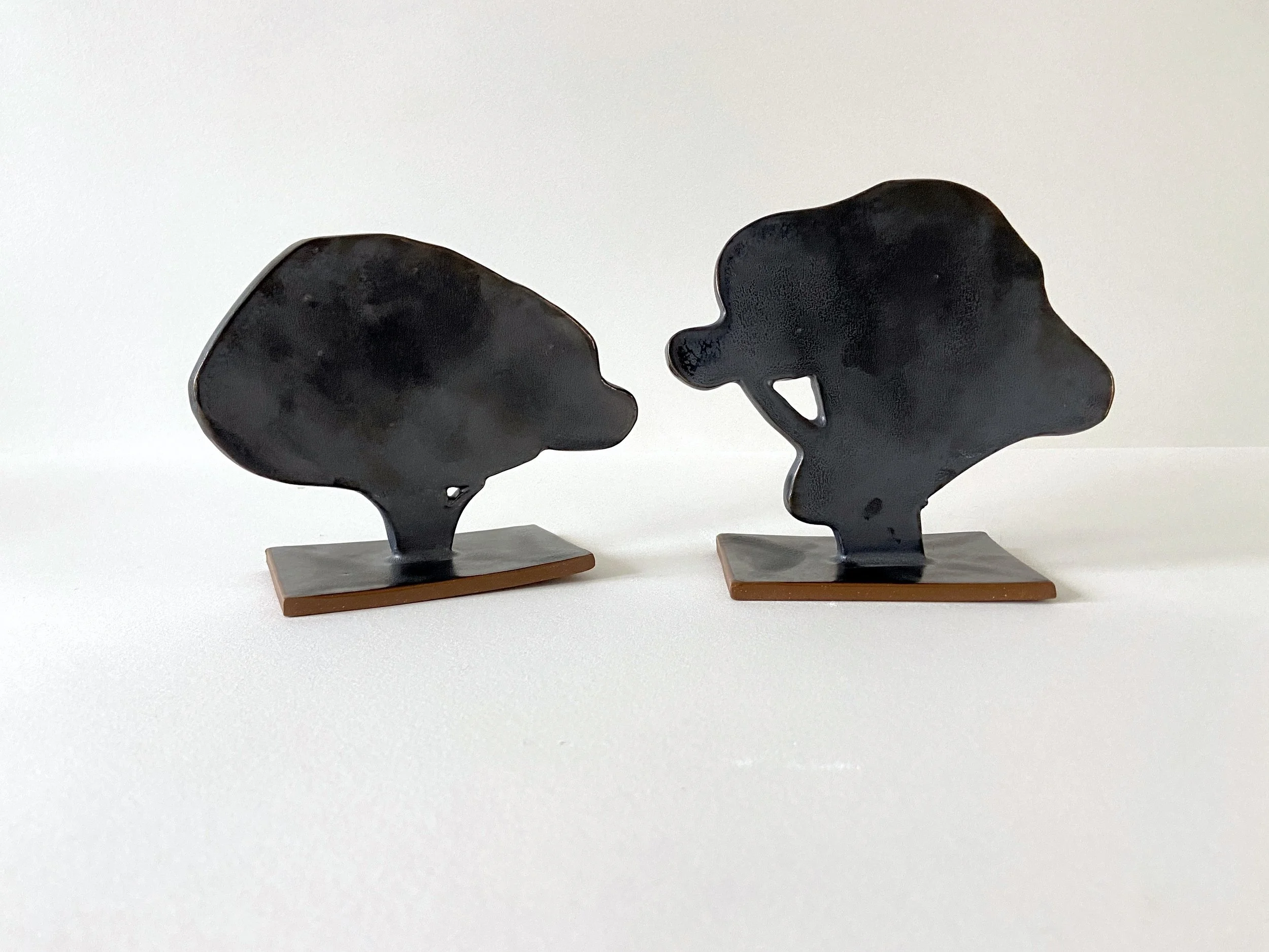  The Same (set of 2), 2022, glazed cone 6 ceramic stoneware, 5.5x5.5x2.25” each 