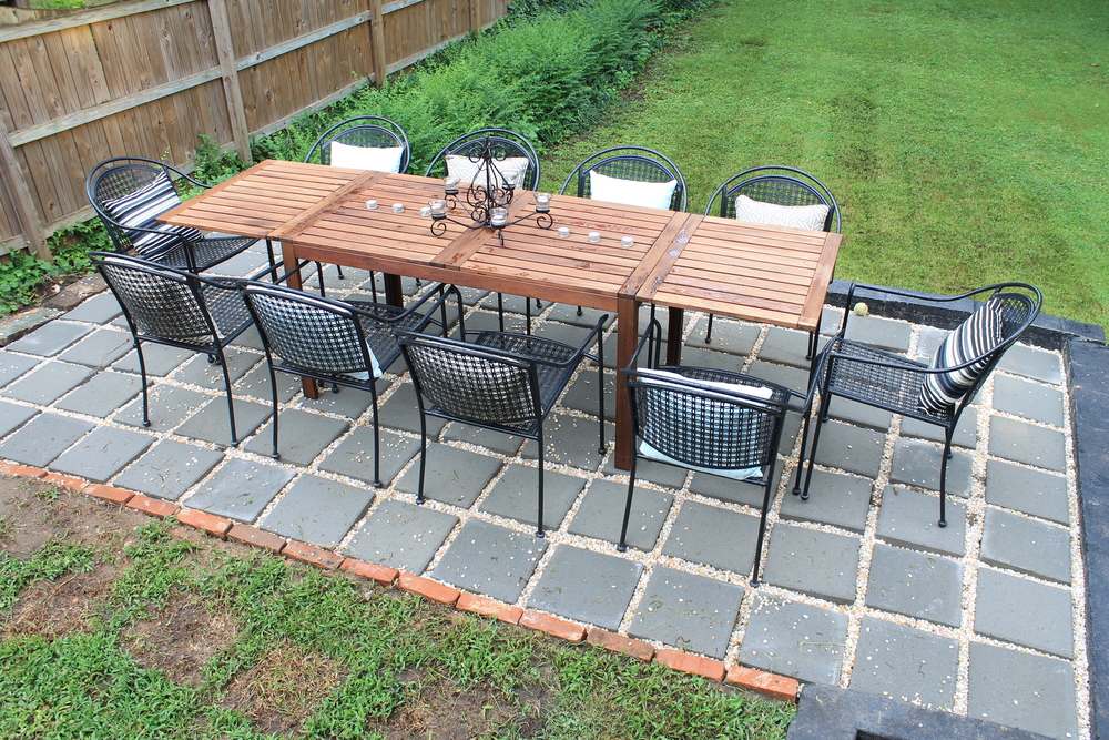 Diy Backyard Patio Brooklyn House, Pictures Of Patios With Pavers And Gravel