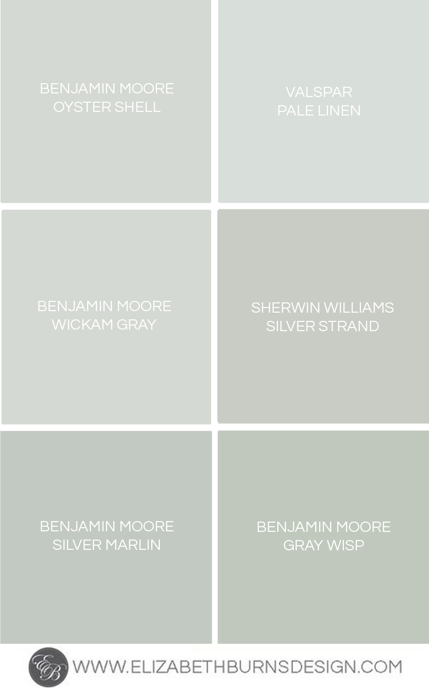 Gray Blue Green Shades  Paint Colors — Elizabeth Burns Design