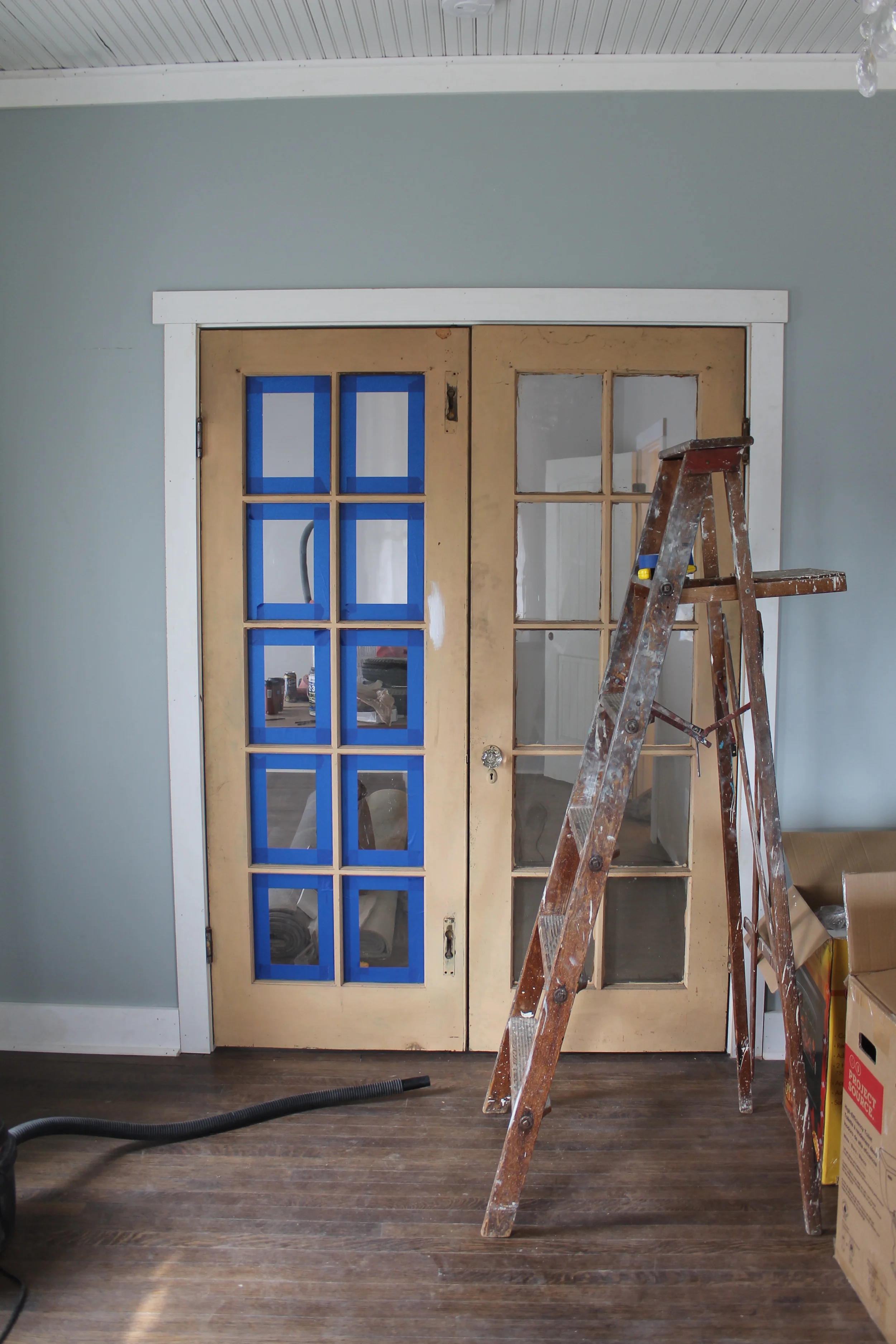 Elizabeth Burns Design | Painting French Doors, Old House Renovation
