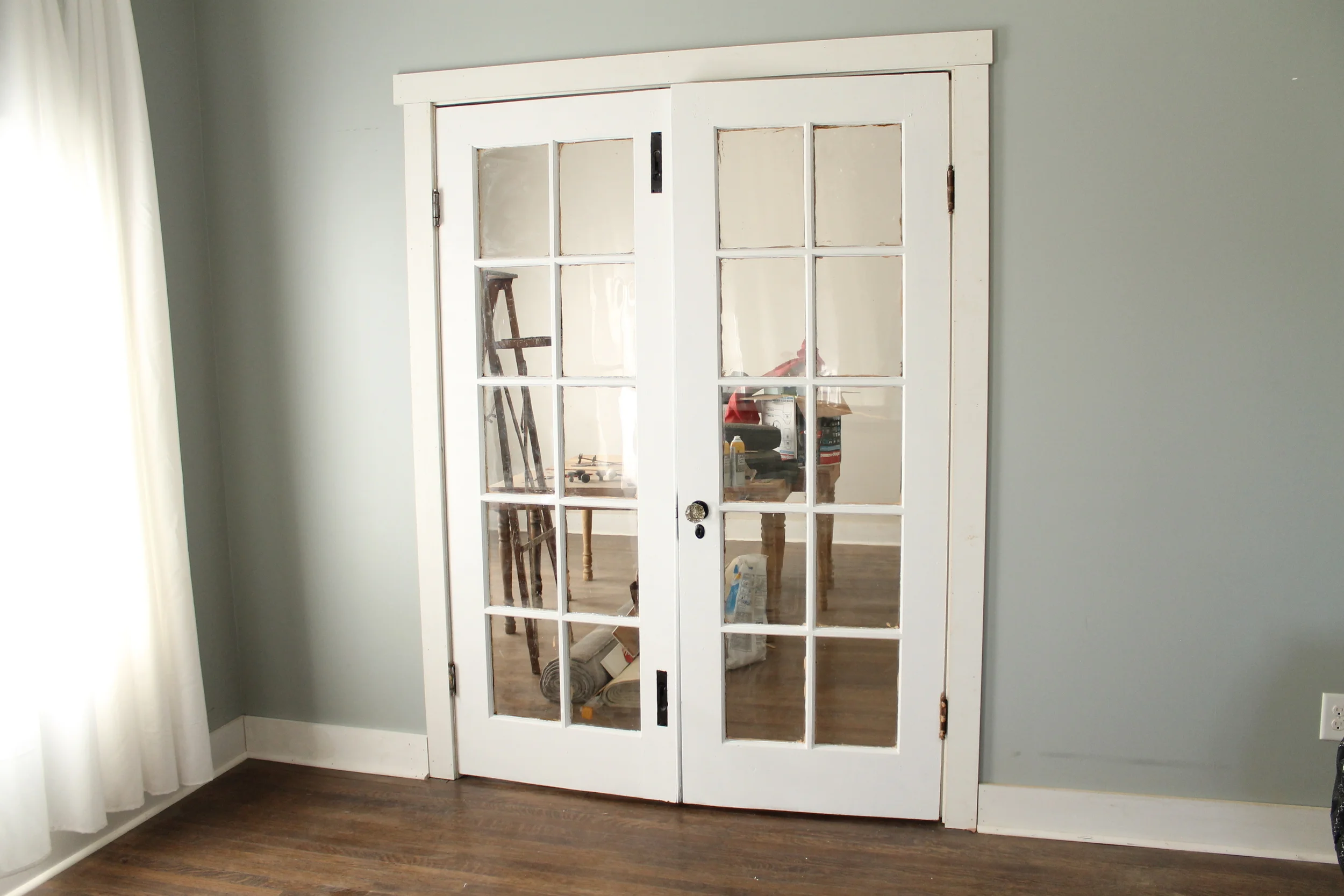 Elizabeth Burns Design | Painting French Doors, Old House Renovation