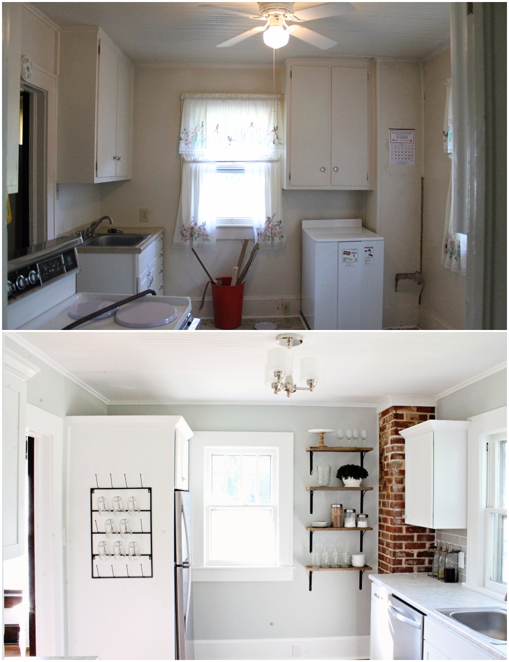 House Flipping Before and Afters - DIY BUDGET KITCHEN IDEAS WHITE SHAKER CABINETS (3).jpg