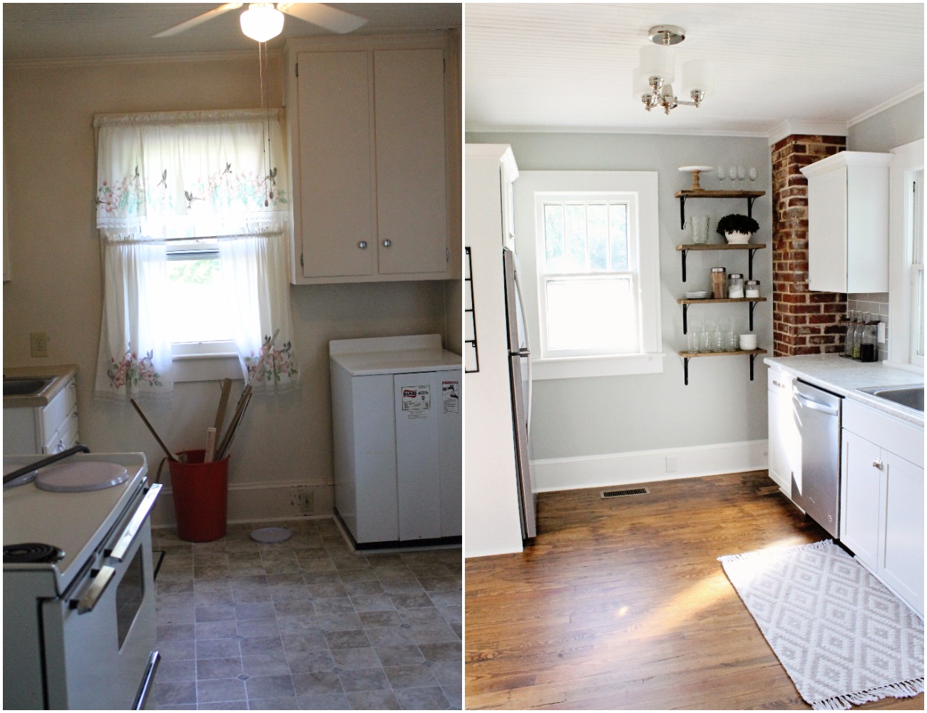 House Flipping Before and Afters - DIY BUDGET KITCHEN IDEAS WHITE SHAKER CABINETS (4).jpg