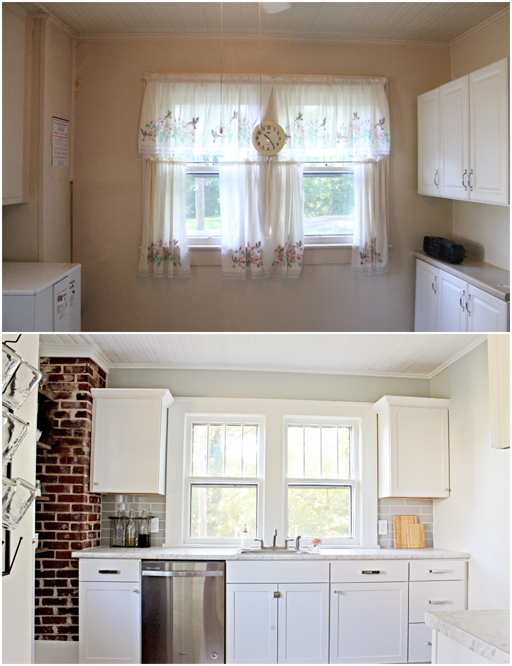 House Flipping Before and Afters - DIY BUDGET KITCHEN IDEAS WHITE SHAKER CABINETS (5).jpg