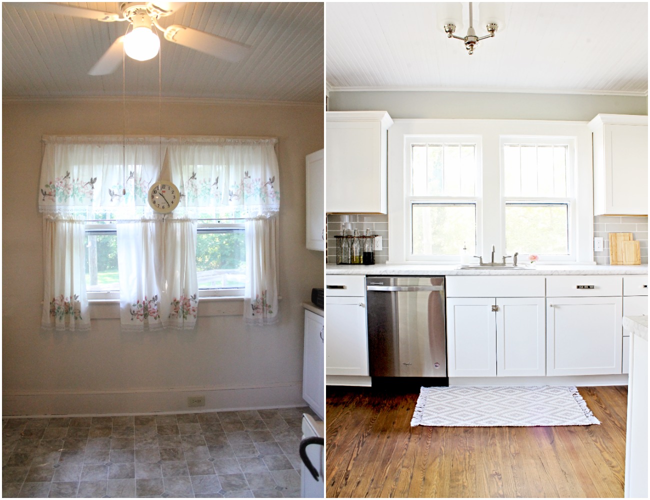 House Flipping Before and Afters - DIY BUDGET KITCHEN IDEAS WHITE SHAKER CABINETS (6).jpg