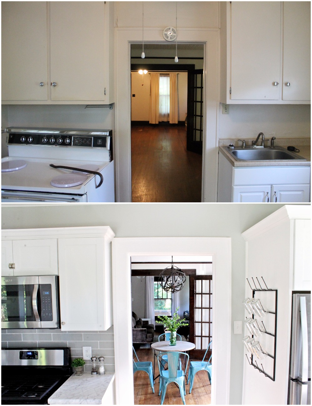 House Flipping Before and Afters - DIY BUDGET KITCHEN IDEAS WHITE SHAKER CABINETS (8).jpg