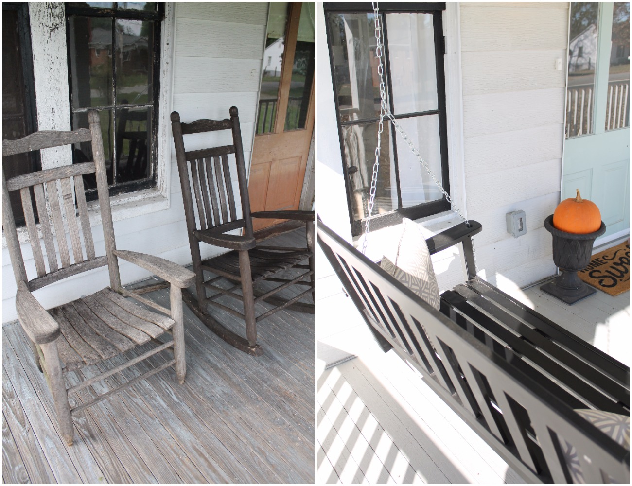 Elizabeth Burns Design Budget-Friendly Fixer Upper Farmhouse Before and After House Flip - DIY Curb Appeal White Farm House Cottage with Black Windows and Wide Front Steps to Front Porch - Wythe Blue (3).jpg