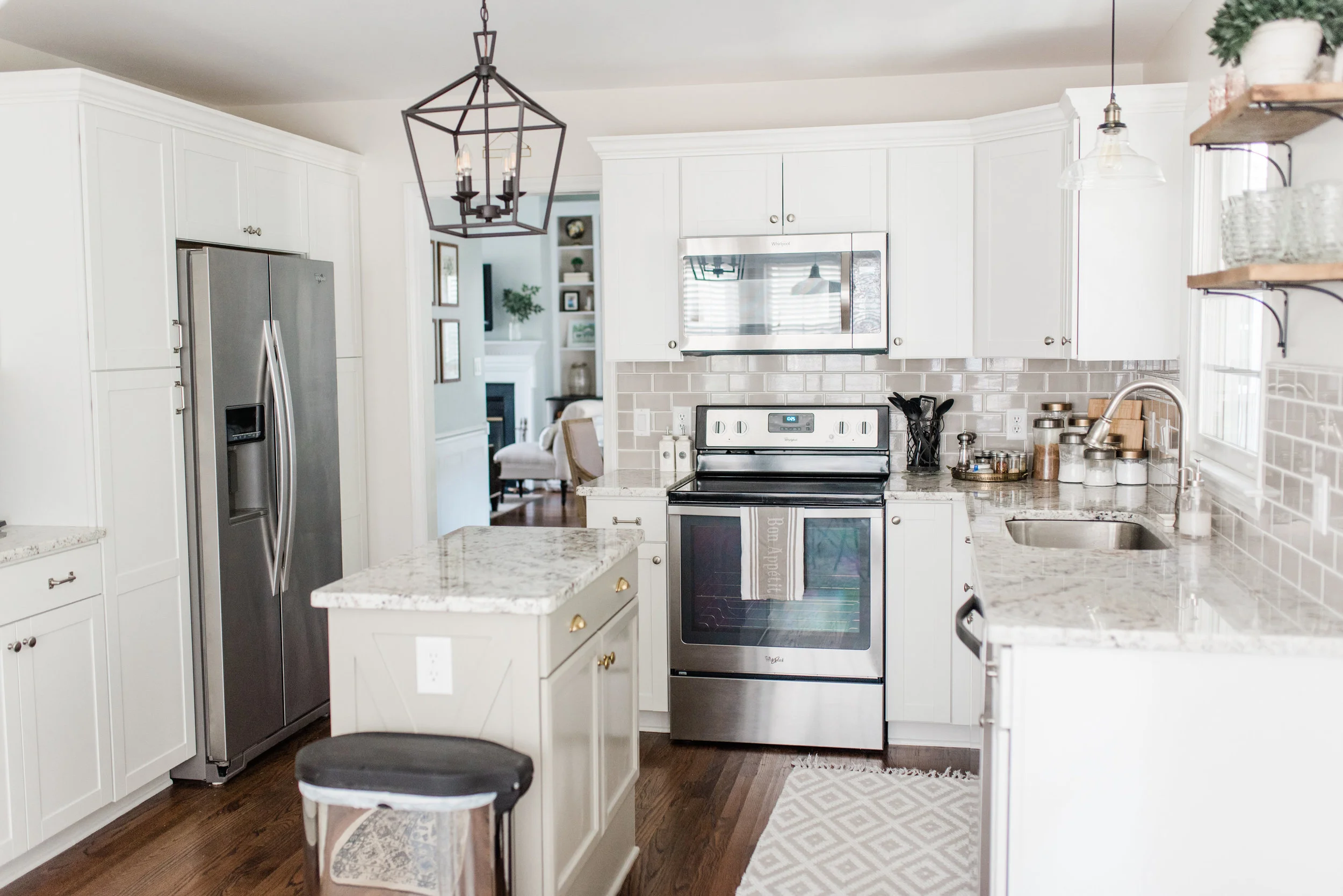 DIY Kitchen Island X Trim - Cheap Cabinet Makeover