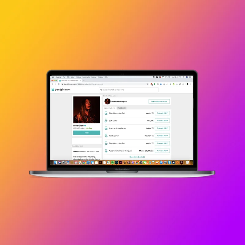 Generating Ticket Sales on Bandsintown for Artists