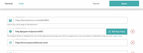 Support Page' Button Support Button