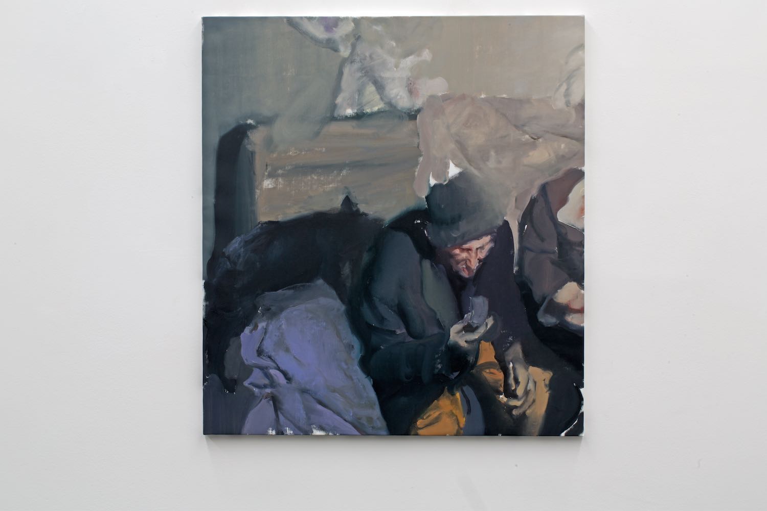  Alin Bozbiciu,&nbsp;Old men's dream, 2015 oil on canvas 115 x 104 cm 
