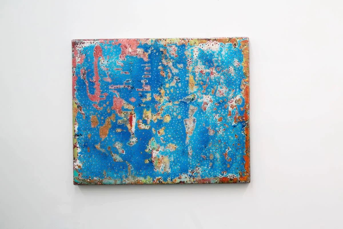 Robert Pan, RA 3,676 KT, 2014 - 2016, mixed media, resin on wood 115 x 140 cm