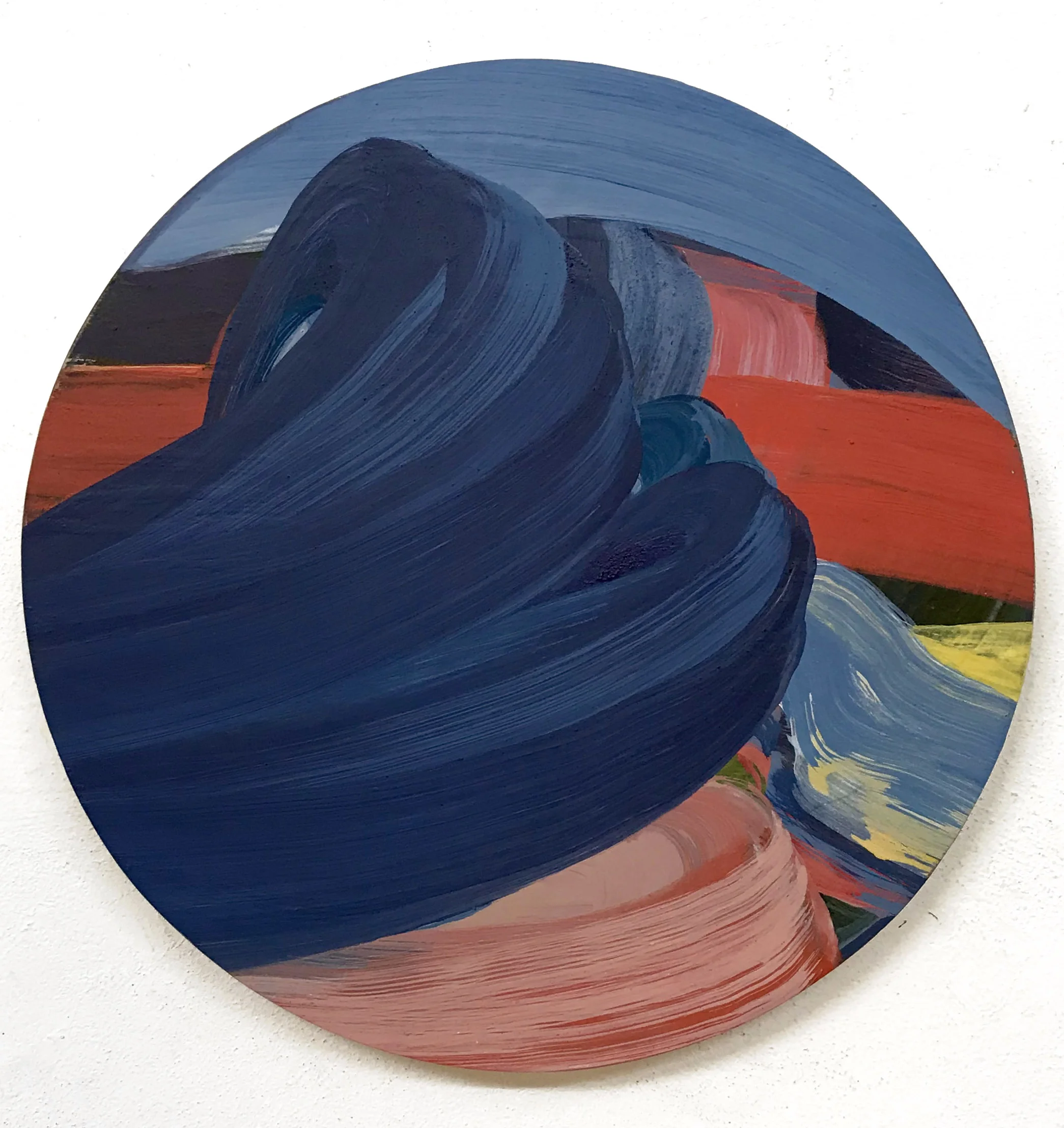 Mojé Assefjah, Tondo, 2016, egg tempera on wood, 40 cm