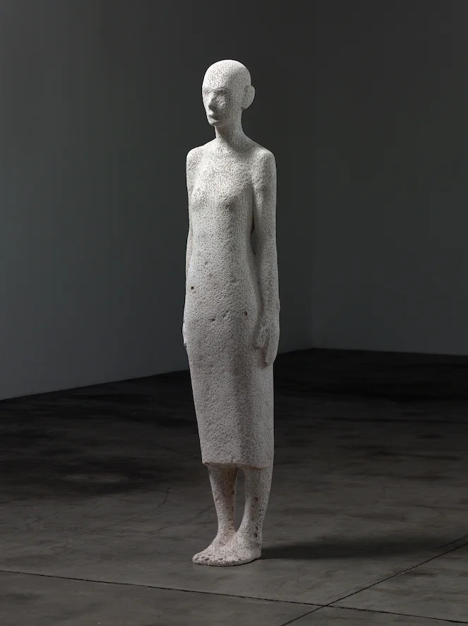 Walter Moroder ,Fureda 2, 2017, weymouth pine, acrylic paint, 184 x 40 x 27 cm