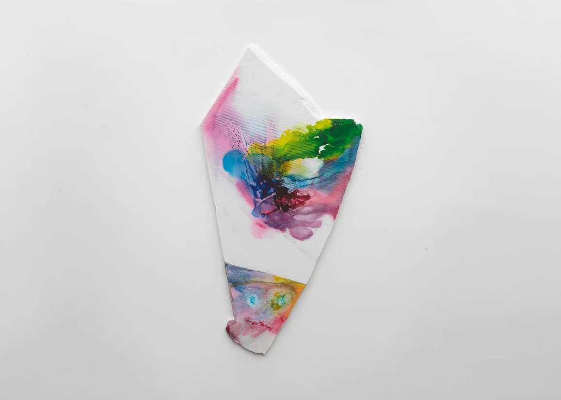 Philipp Messner, Render 03, 2018, pigment ink, orasole, lasa marble, 195 x 100 cm