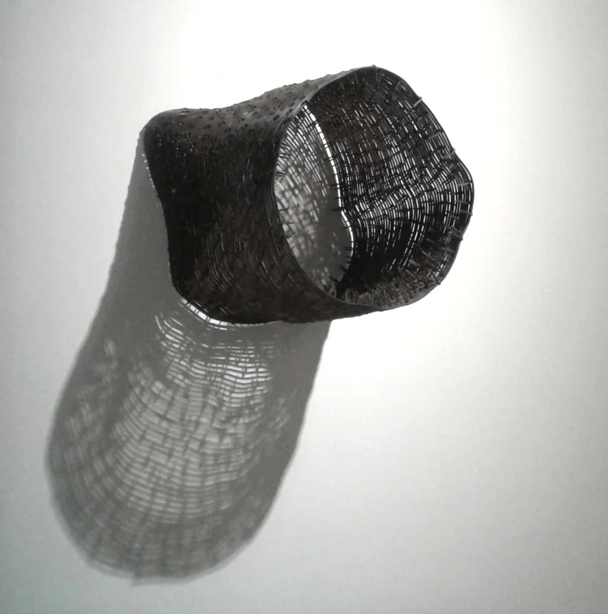Arnold Holzknecht, untitled , 2019, iron wire, nails, 40 x 40 cm