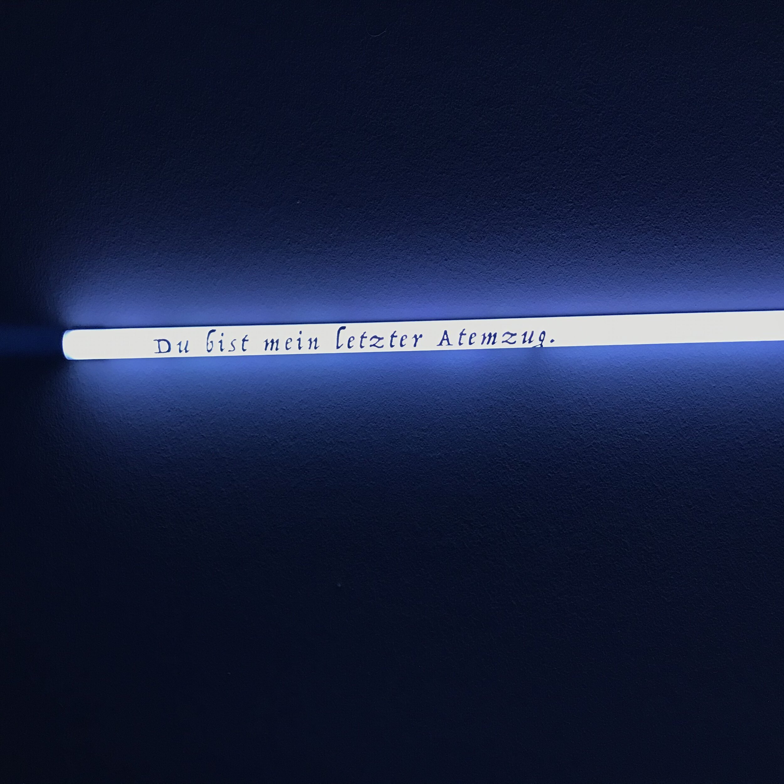  Julia Frank FC / The time is now, 2020 Aluminum tubes, LED, black writing 1000 x 2.50 cm 