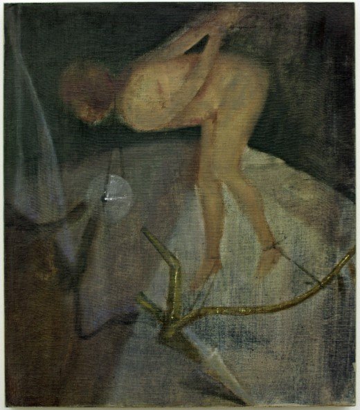 Teodora Axente Seven sins (gula), 2015 oil on canvas and wood 40 x 34.50 cm
