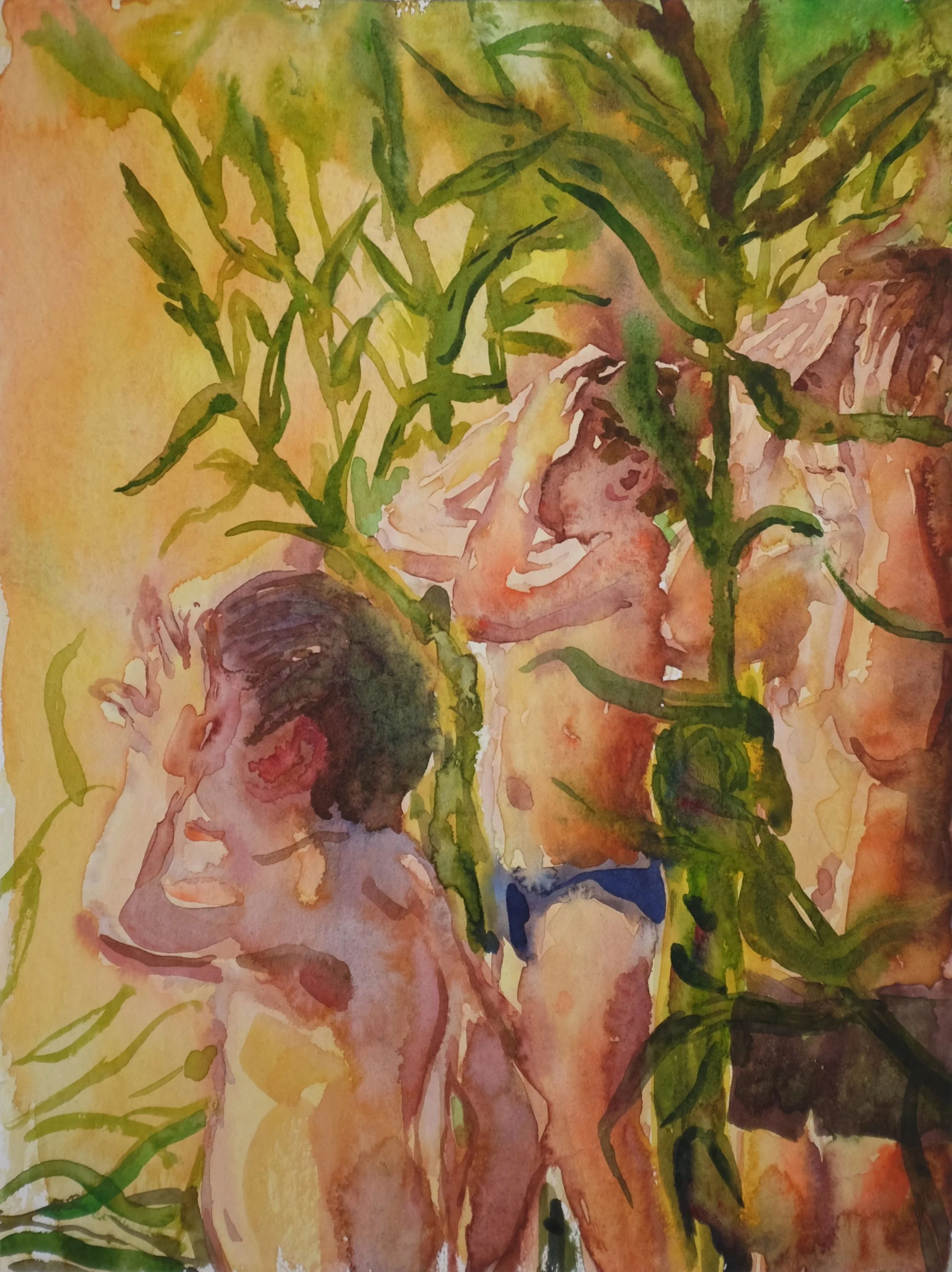Pietro Moretti, "Cecità", 2025 watercolor on paper, 32 x 24 cm