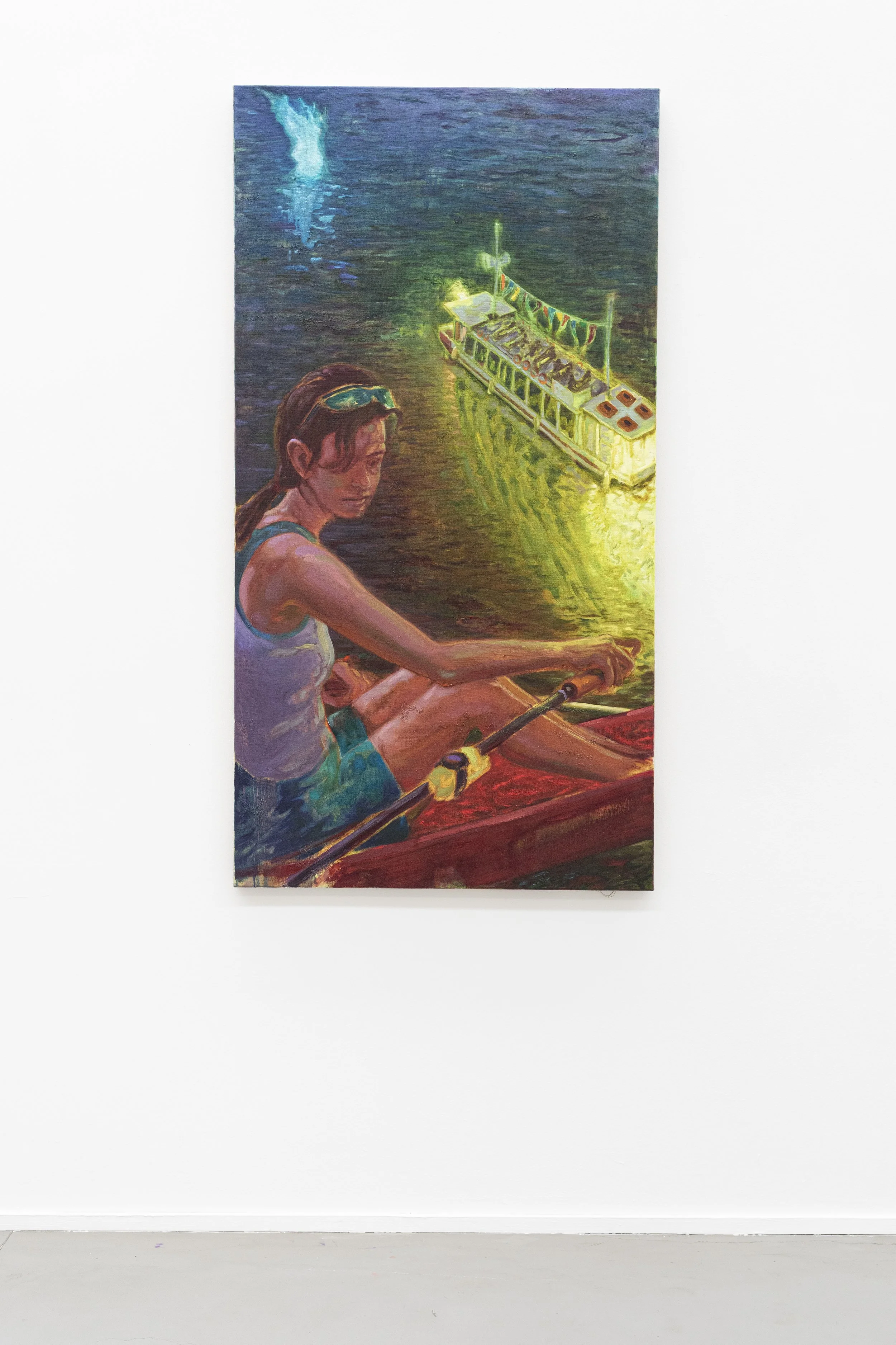 Pietro Moretti, "Corpi santi", 2026, oil on canvas, 170 x 90 cm, ph Elisa Cappellari