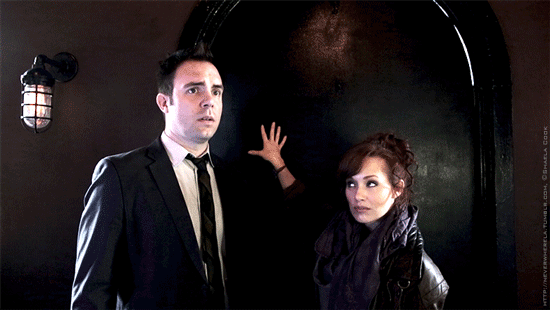 neverwherela:

Richard Mayhew and The Lady Door. The first in a series of Cinemagraphs from London Below courtesy of Shaela Cook Photography.
Click here to see the trick!