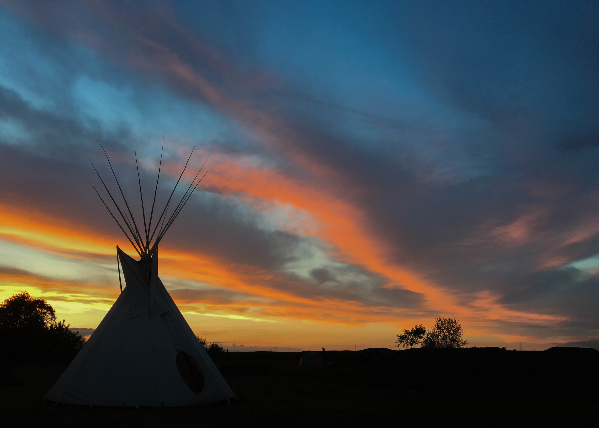 Sacred Camp at Sunset