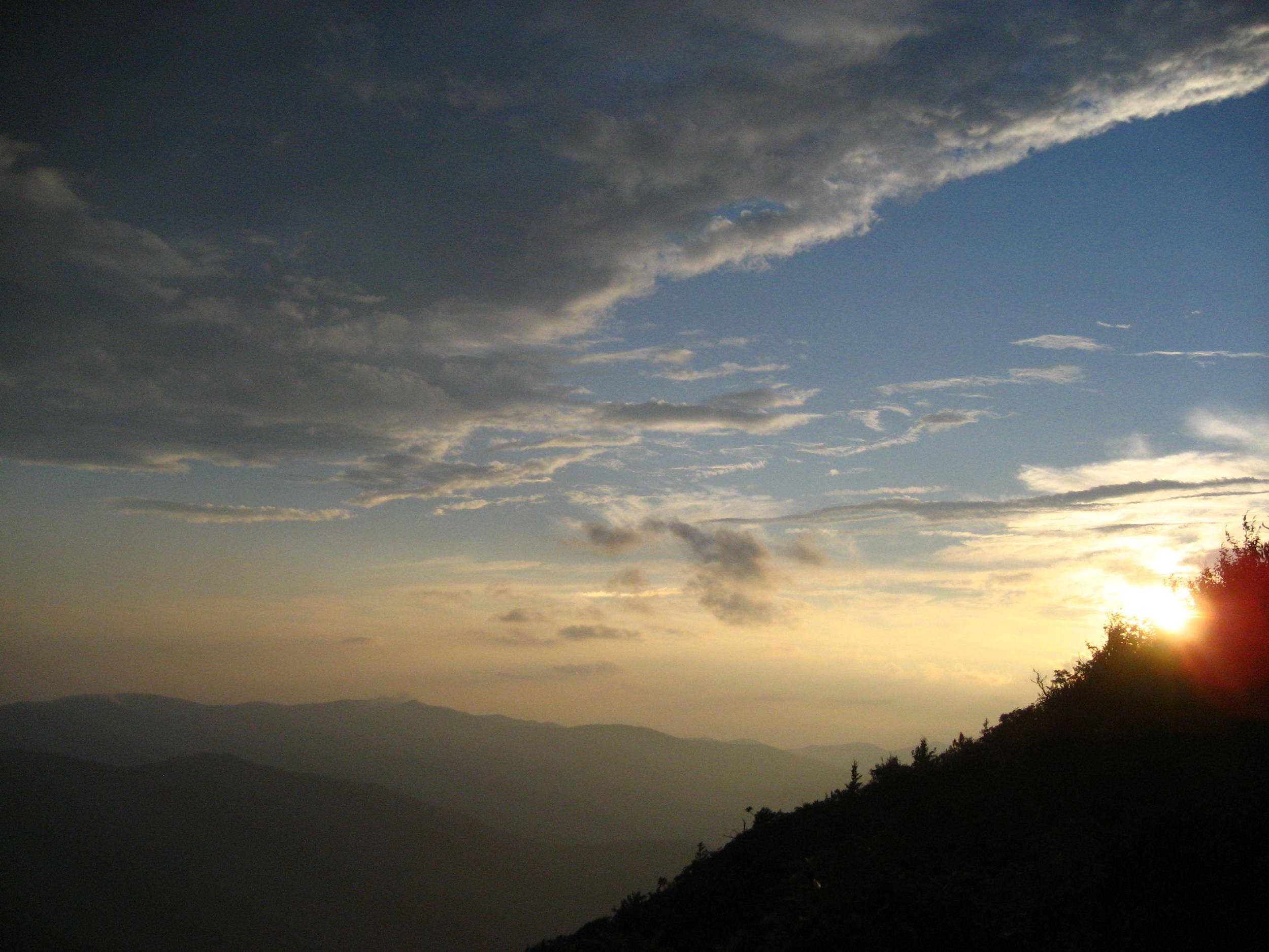 Sunset over Asheville NC