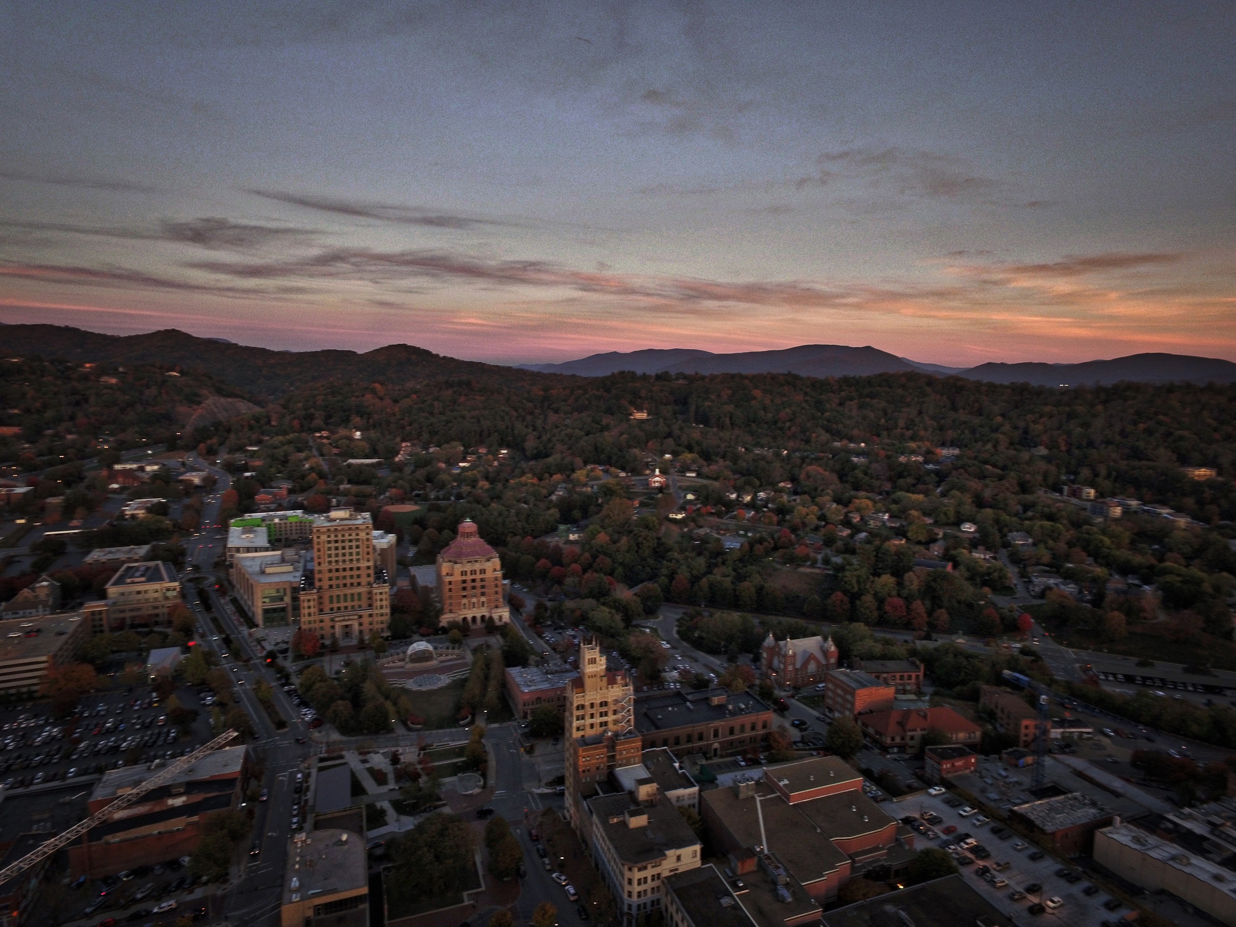 downtown asheville sunset from above.jpeg