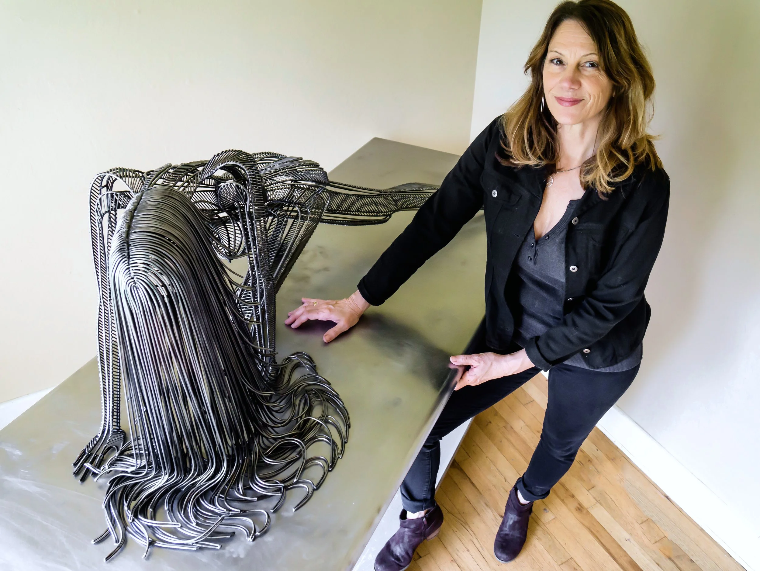 Terrie Bennett with Wire "Reflections"