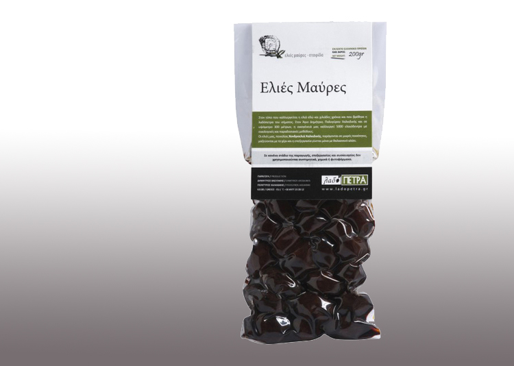 Organic black olives 200gr