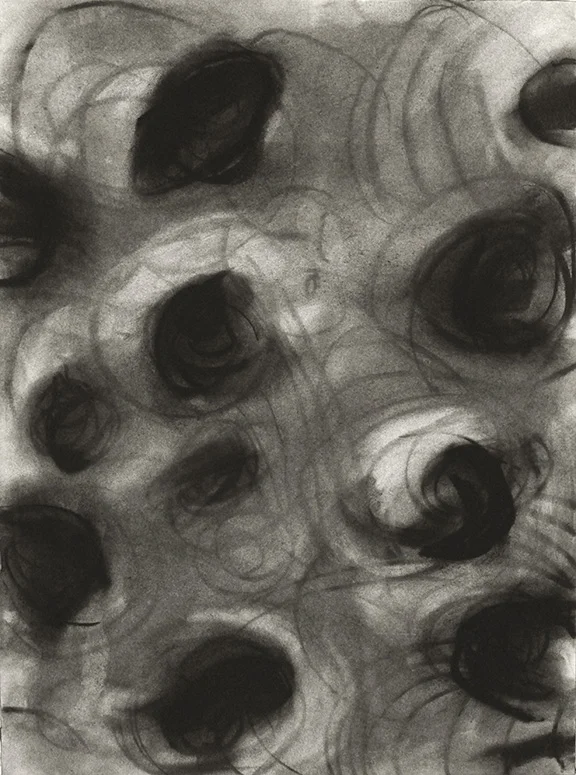 Untitled 14.03 2014 Charcoal on Paper, 12” x 9”