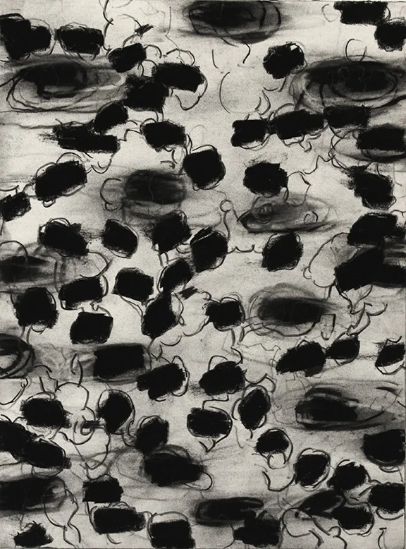 Untitled 14.16 2015 Charcoal, Oil Pastel on Paper 12” x 9” 