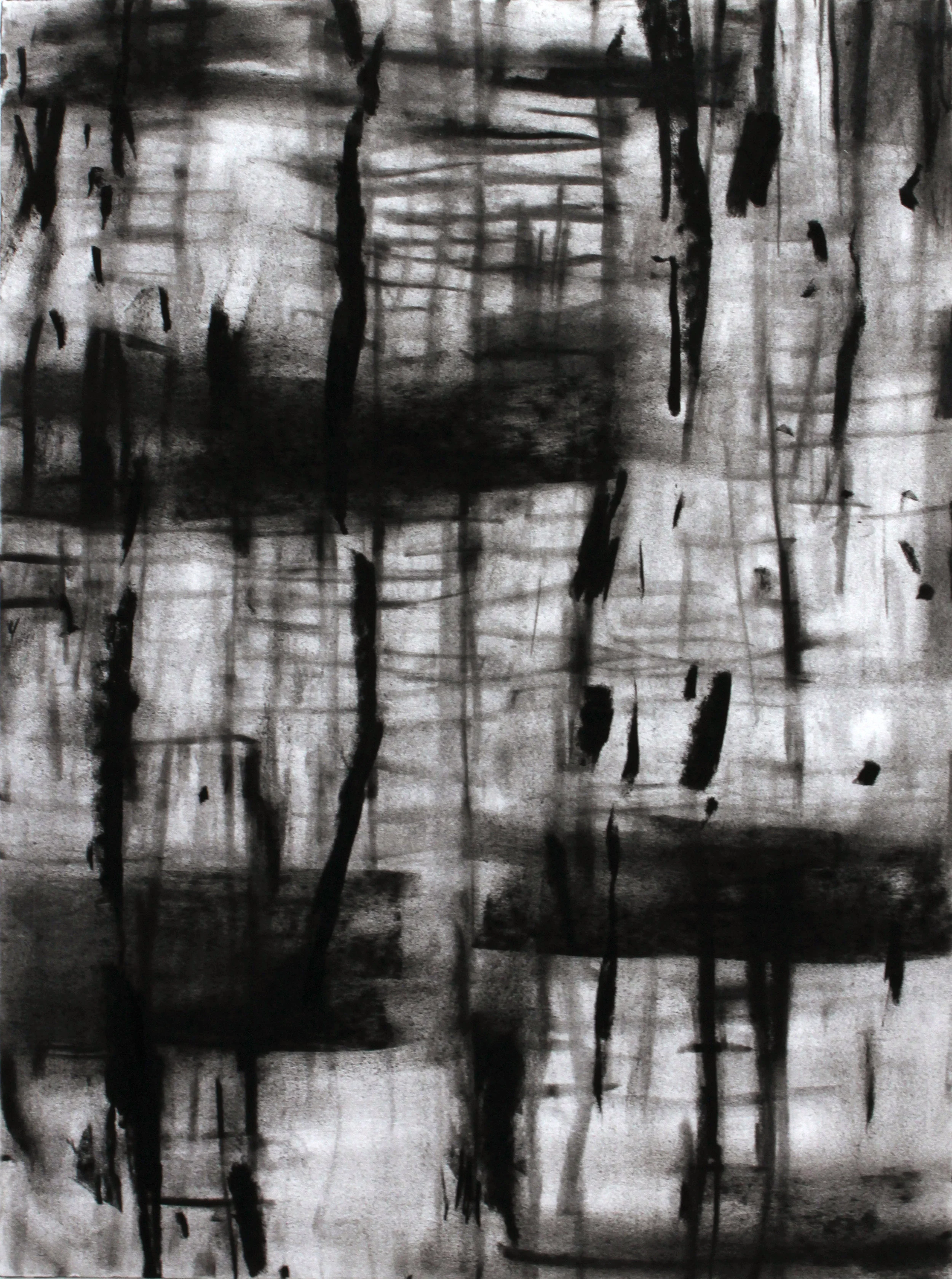 Untitled 15.02 2016 Charcoal on Paper, 12” x 9”