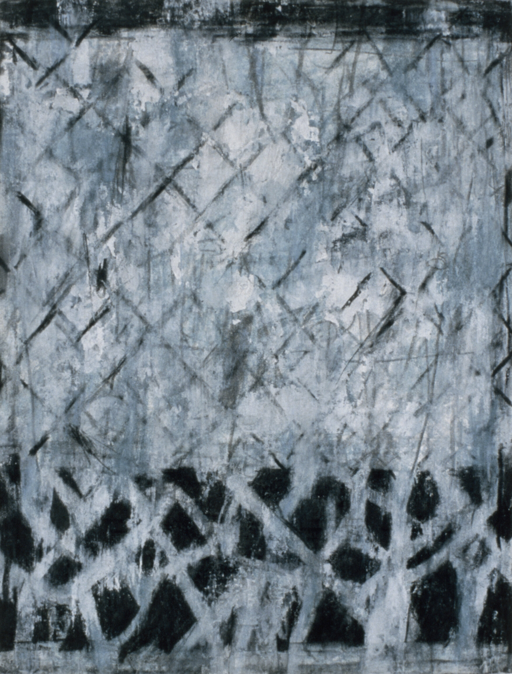   Blue Net       1996  Graphite, Gouache, Litho Crayon on Paper          13” x 10”   