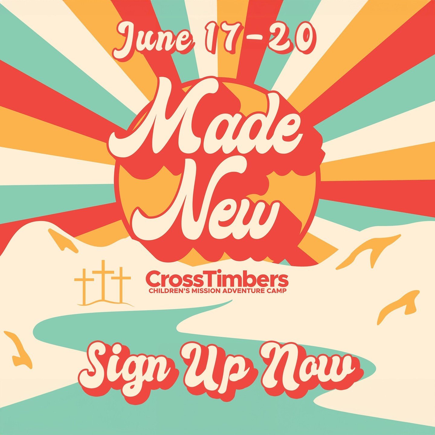 Registration is open for CrossTimbers summer camp on June 17-20! Parents of kids in 3rd-6th grade can sign up their campers in the lobby or by contacting the office.