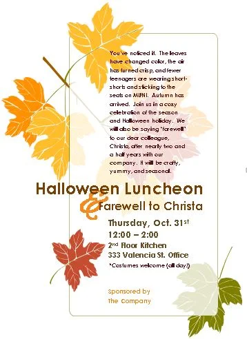 Professional Social Event Announcements