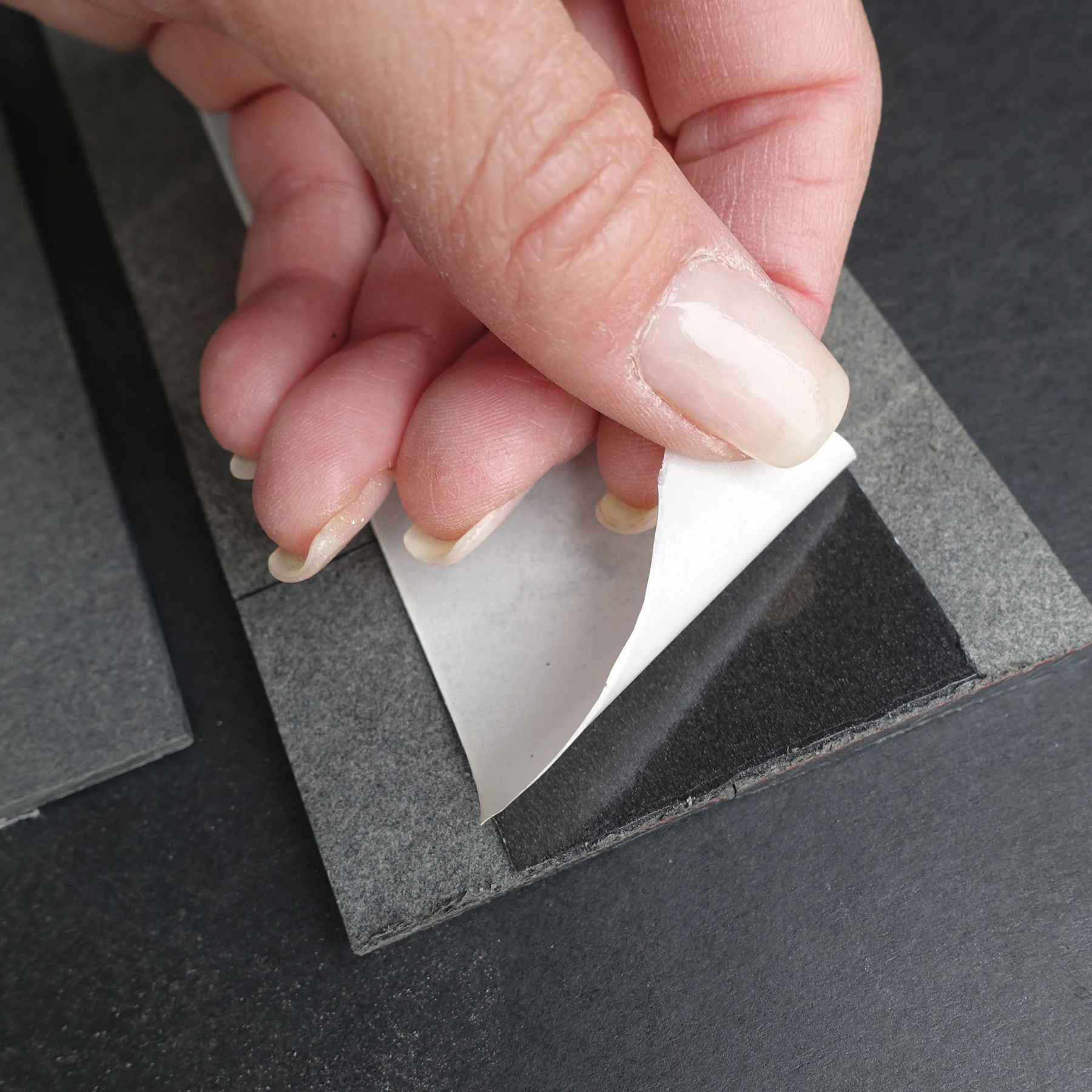 Peel & Stick backing is easy to remove