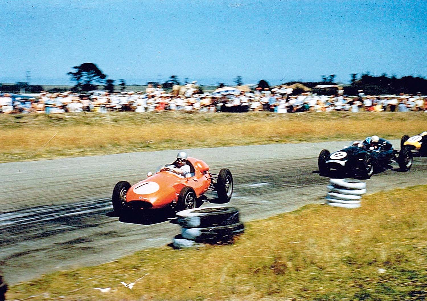 The Coopers of Syd Jensen, Bruce M c Laren, and Merv Neil. Jensen played a big role in the running of the Levin track