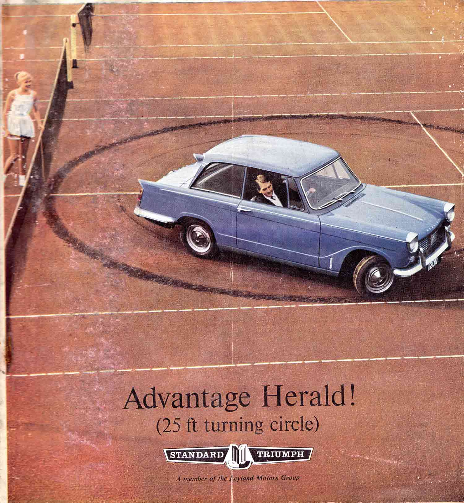 The Herald could turn on a tennis court, as this 1962 UK advertisement illustrates