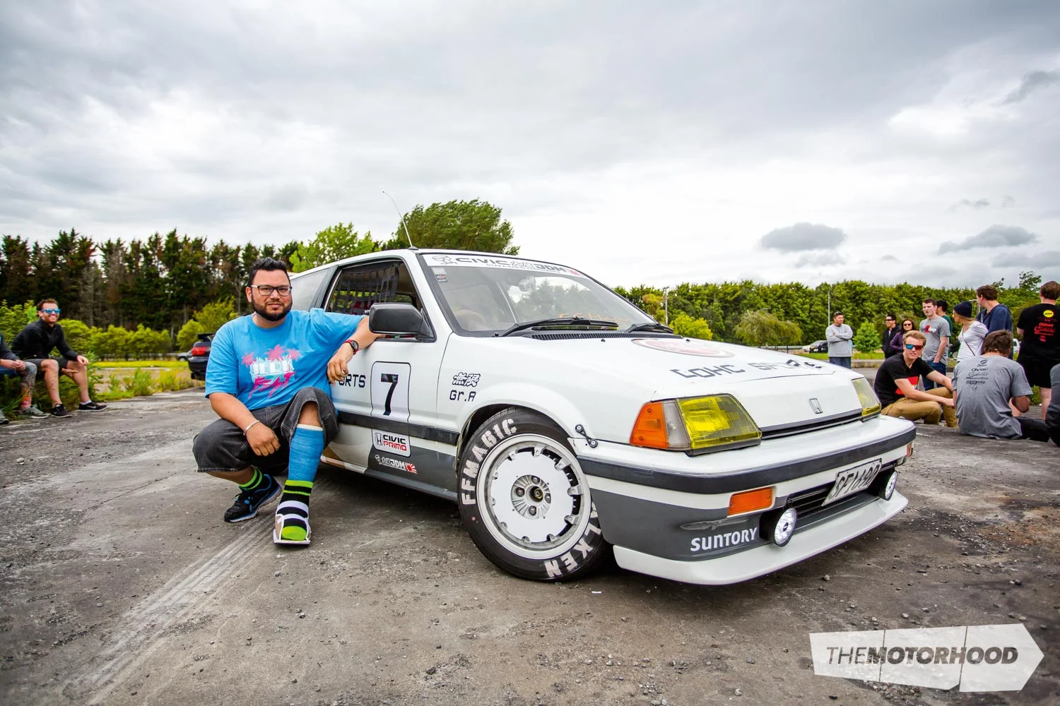 Name: Nigel James Car: Kanjo 1985 Honda Civic Wheels: Factory, custom CNC’d turbo fans 
